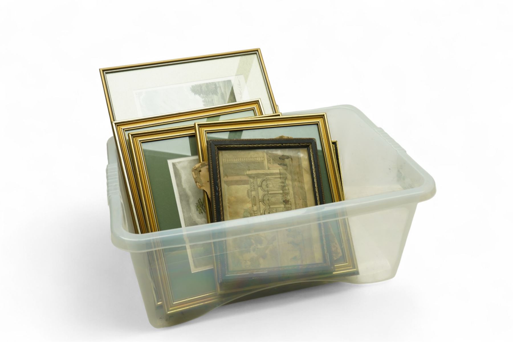 18th-19th century etchings of stately homes and churchs ect.