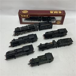 Airfix ‘00’ gauge - seven locomotives comprising Class 7P (Royal Scot) ‘Royal Scots Fusilier’ 4-6-0 no.6103 in LMS black with Mainline tender; two Class N2 0-6-2T no.69531 in BR black; Class 1282 2-4-0 no.20185 in LMS black; Class 61XX 2-6-2T no.6167 in BR black; Class 14XX 0-4-2T no.1466 in GWR green, all unboxed; Class 4F 0-6-0 no.4454 in LMS black, in original box (7)