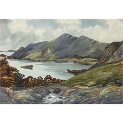 Cecil Thomas Hodgkinson (British 1895-1979): Serene Loch Landscapes, pair watercolours signed 33cm x 48cm