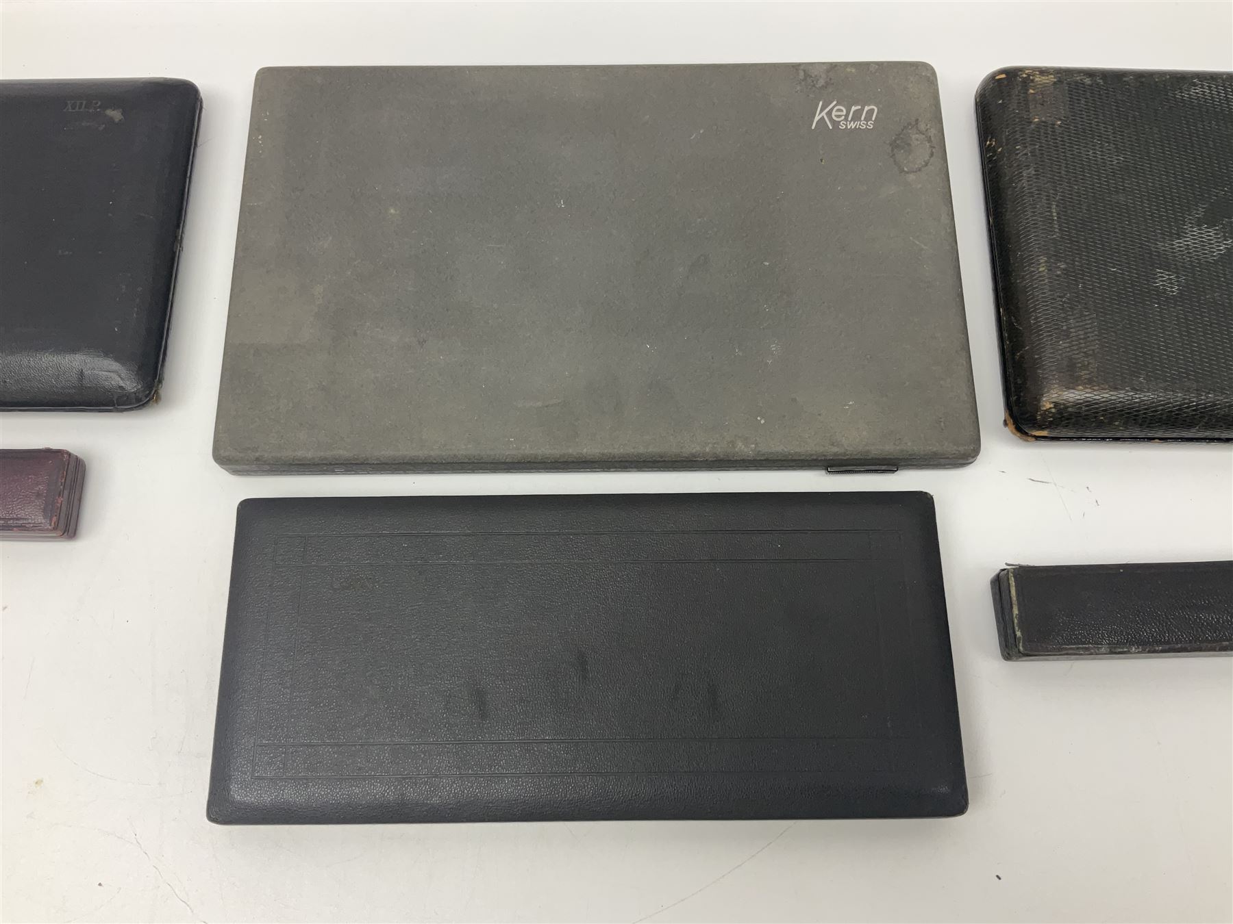 J Halden & Co cased drawing set, together with other cased drawing sets, including examples from prazision garantie and Kern Swiss 