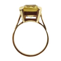 9ct gold citrine ring, hallmarked