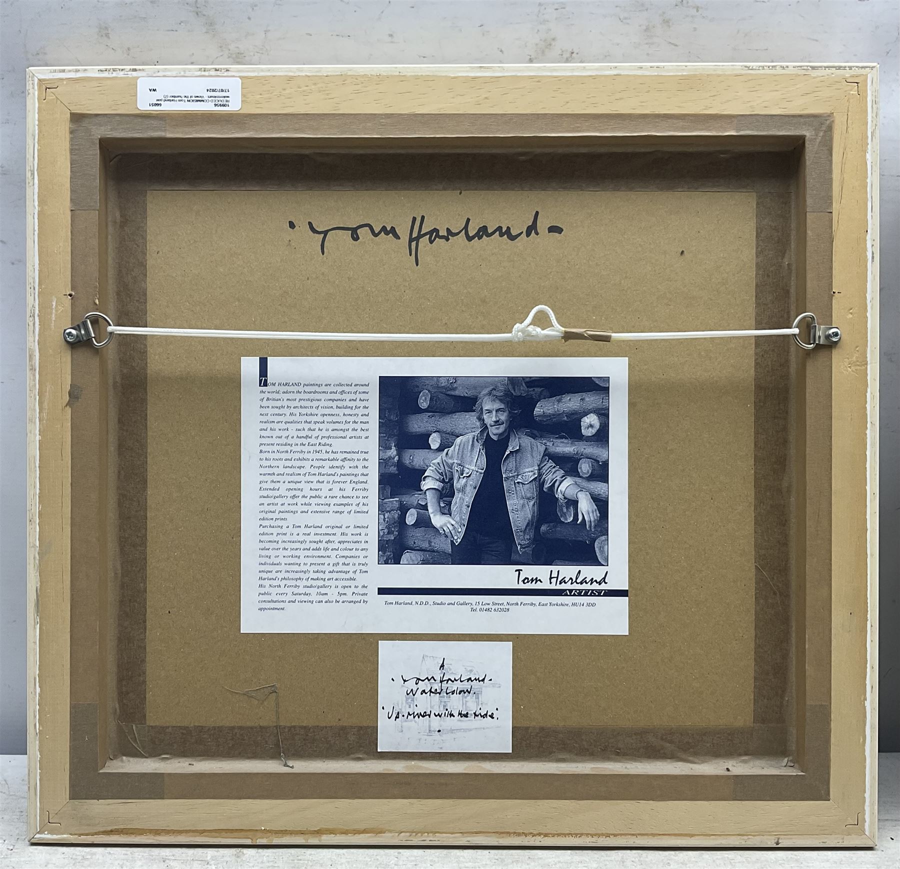 Tom Harland (Yorkshire 1945-2012): 'October Afternoon on the Humber Foreshore' and 'Up-river with the Tide', two watercolours signed, titled on mount 17cm x 24cm (2)