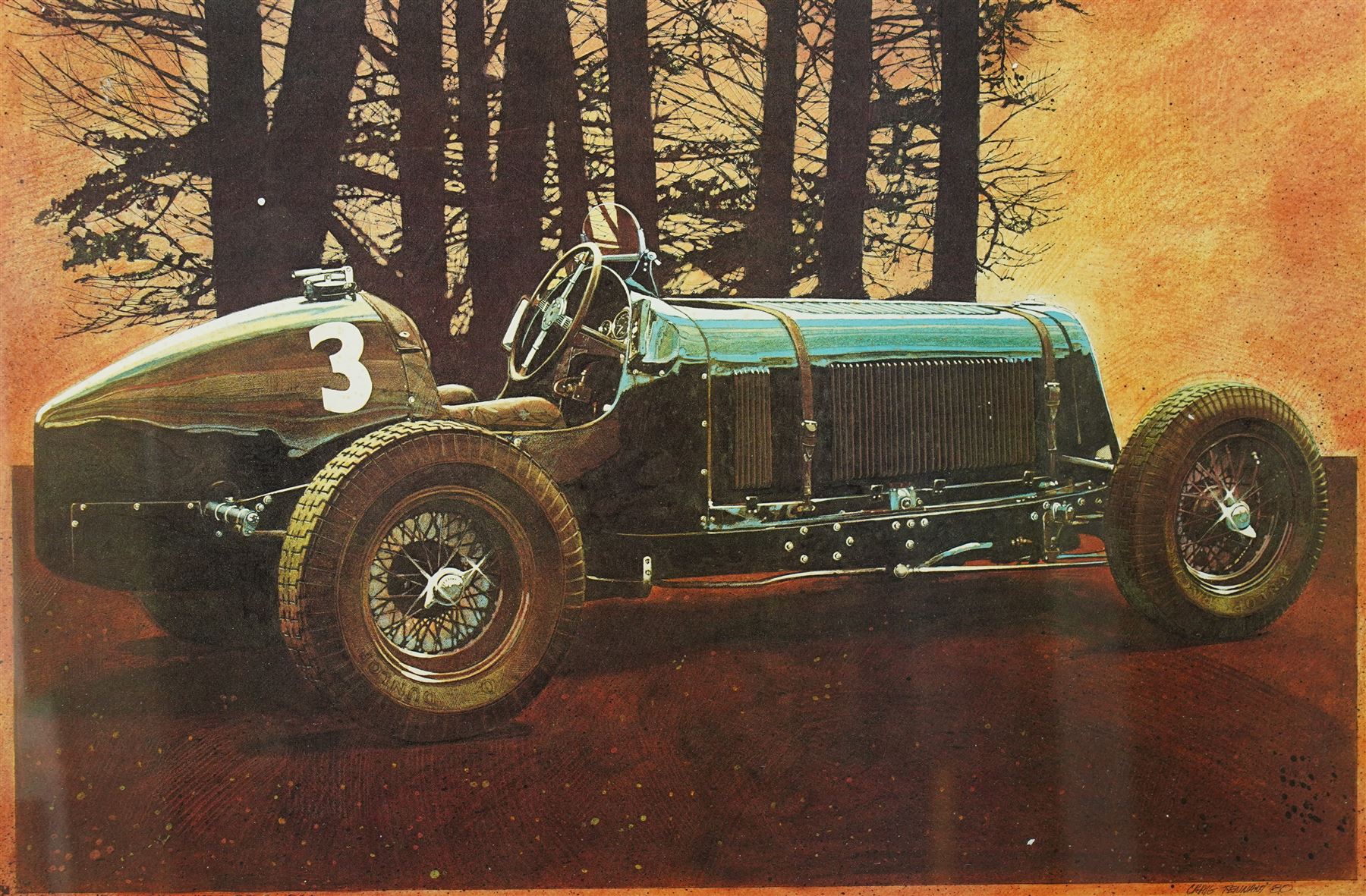 Craig Tennant (American 1946-): 'England's 1935 ERA R1B', lithograph in colours signed and numbered 234/2500 in pencil 35cm x 53cm