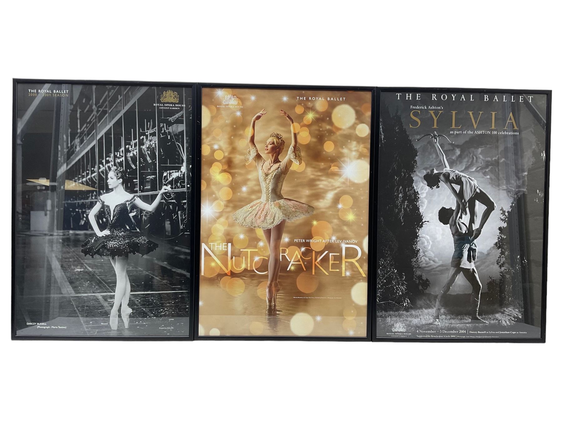 Three Royal Ballet at the Royal Opera House posters, all depicting Darcey Bussell, in the Nutcracker, Sylvia, and one other (3)