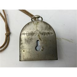 WW2 German - Lufft made compass marked ' Original Bezard ' with heliograph signalling mirror to interior; and a K98 rifle cleaning kit in original tin (2)