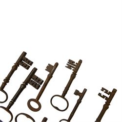 Collection of Antique and later iron keys 