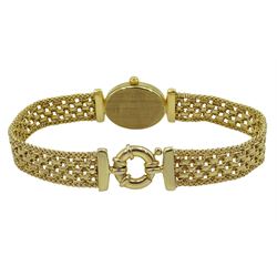 Accurist Diamond ladies 9ct gold quartz bracelet wristwatch, hallmarked