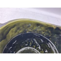 Three jardinières comprising West German Gerz example decorated in relief, Doulton Slaters example with frilled everted rim and a majolica example, and a further two Arthur Wood majolica jugs (5)