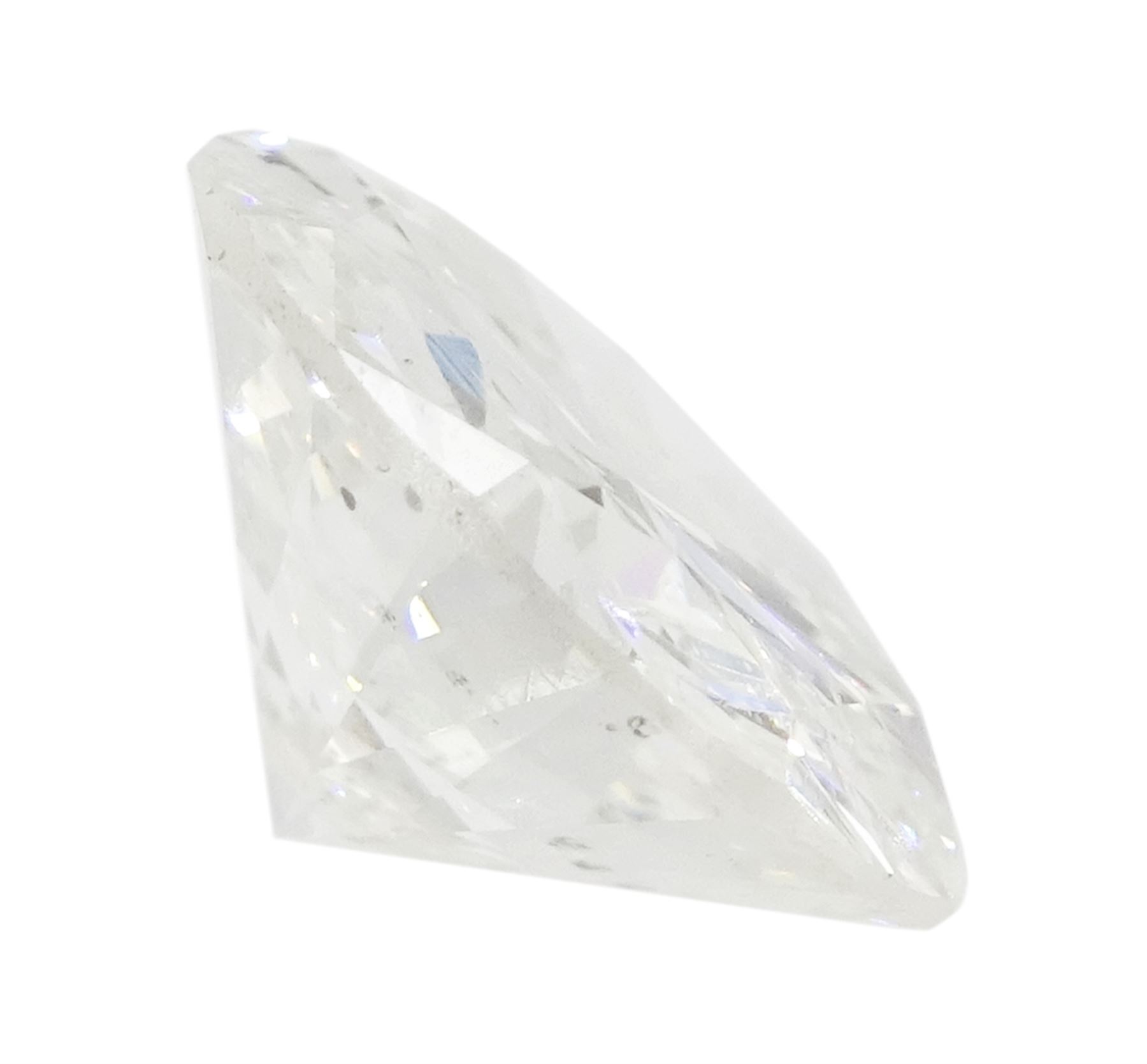 Loose round brilliant cut diamond of 2.49 carat, SI2 clarity, I colour, with World Gemological Institute Certificate 