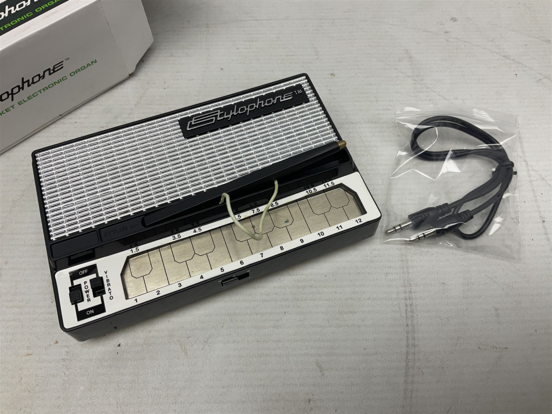 Bagpipes of Caledonia Piping Chanter Kit; Dubreq Stylophone - Pocket Electronic Organ; and Robert Frederick Harmonica; all boxed with instructions (3)