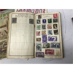 Great British and World stamps, including Australia, Brunei, Belgium, Cayman Islands, Ghana, India, Kenya, Malta, Singapore etc, housed in various albums and folders, in one box