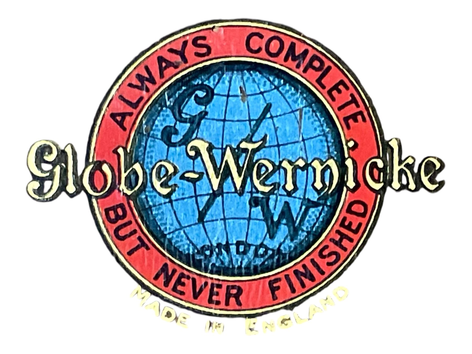 Globe Wernicke - early 20th century mahogany three-tier stacking library bookcase, three glazed sections enclosed by hinged and sliding doors, interior with transfer label, raised on cabriole front supports