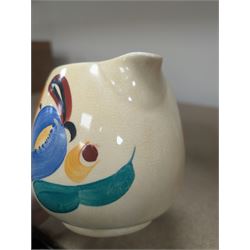 Collection of Susie Cooper ceramics, including jugs, vases and a teapot 