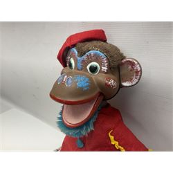 1970s Pelham Vent Puppet in the form of a monkey, the ventriloquist dummy donning floral trousers and hat