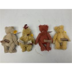 Four limited edition Charlie Bears, comprising Dinky 550/2000, Doobey 1204/2000, Pina 1167/2000, and Mildred 247/600, each designed by Isabelle Lee, from the Minimo Collection, all with tags 