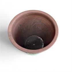 Two large Heritage Garden glazed planters, and a Beauty inspire planter (3)