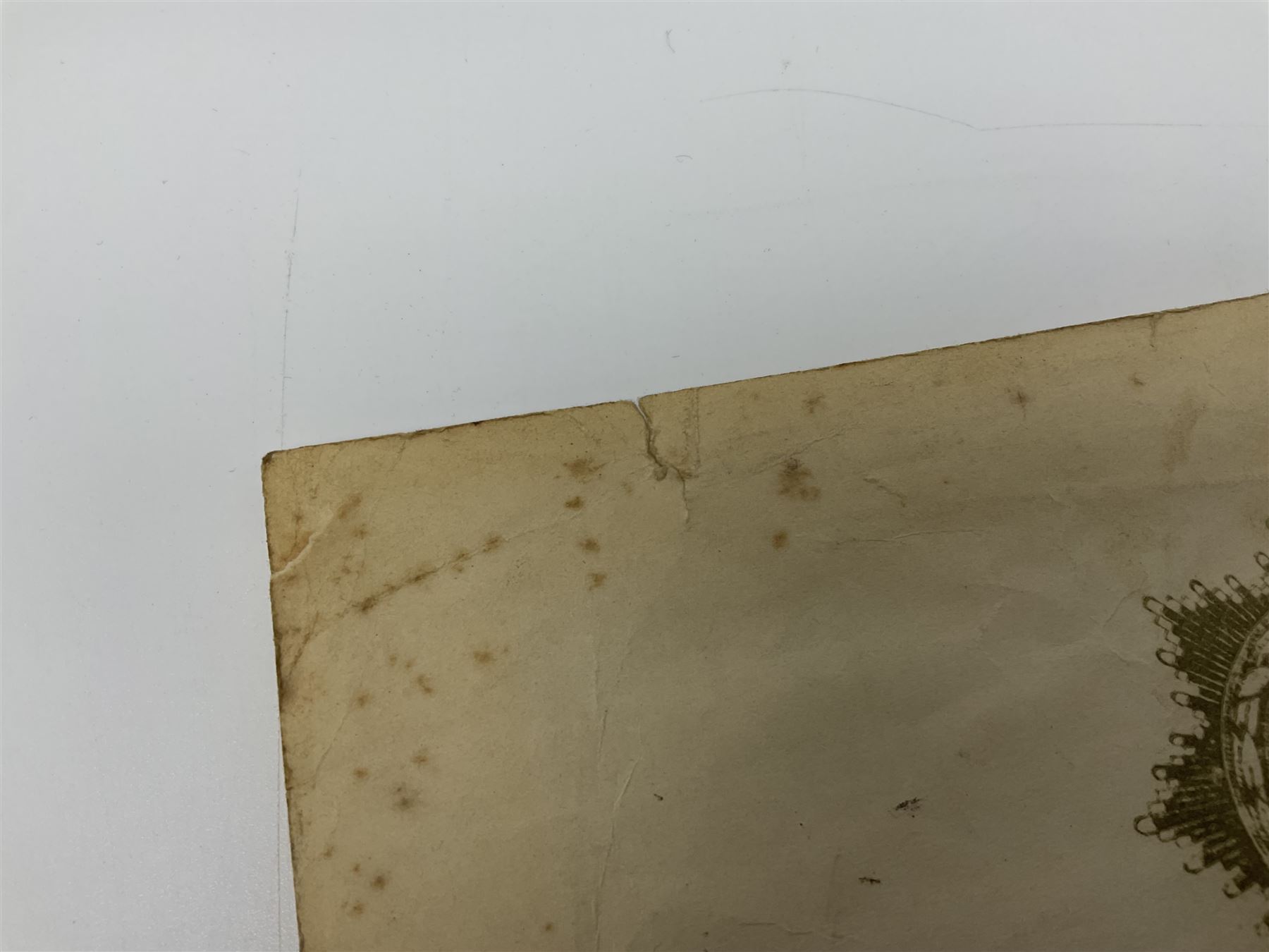 Three German documents dated 1942 - Gold Cross award to Major Ludwig Osterkampf; and Crete wound certificate and cuff title certificate awarded to Feldwebel Alfred Glaise; all unframed (3)