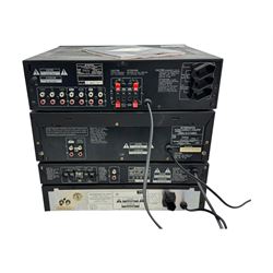 PIONEER HI-FI - Stereo Amplifier A-X320; Stereo Double Cassette Tape Deck CT-X420W; FM/AS Digital Synthesizer Tuner F-X420L; Compact Disc Player PD-X520 (4) with EU plugs