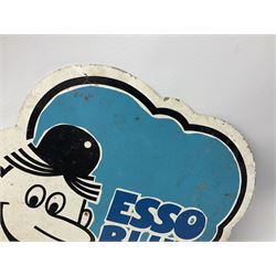 Esso Blue Paraffin double sided aluminium sign with hanging flange, H82cm