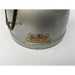 Copper and brass ship’s lamp marked ‘Anchor’, H25cm, Feuer hand storm lantern, Bialaddin Model 315 paraffin lamp and an Anchor lamp (4)