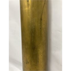 Large brass shell case, H70cm