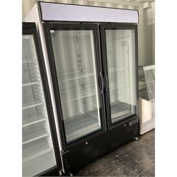 TEFCOLD NC5000G double commercial fridge, with shelves, (three months old, with little use) - THIS LOT IS TO BE COLLECTED BY APPOINTMENT FROM DUGGLEBY STORAGE, GREAT HILL, EASTFIELD, SCARBOROUGH, YO11 3TX