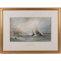 Frederick William Booty (British 1840-1924): Off Scarborough, watercolour unsigned 27cm x 46cm 