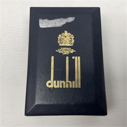 Dunhill gold plated lighter with textured bark effect decoration, in fitted case