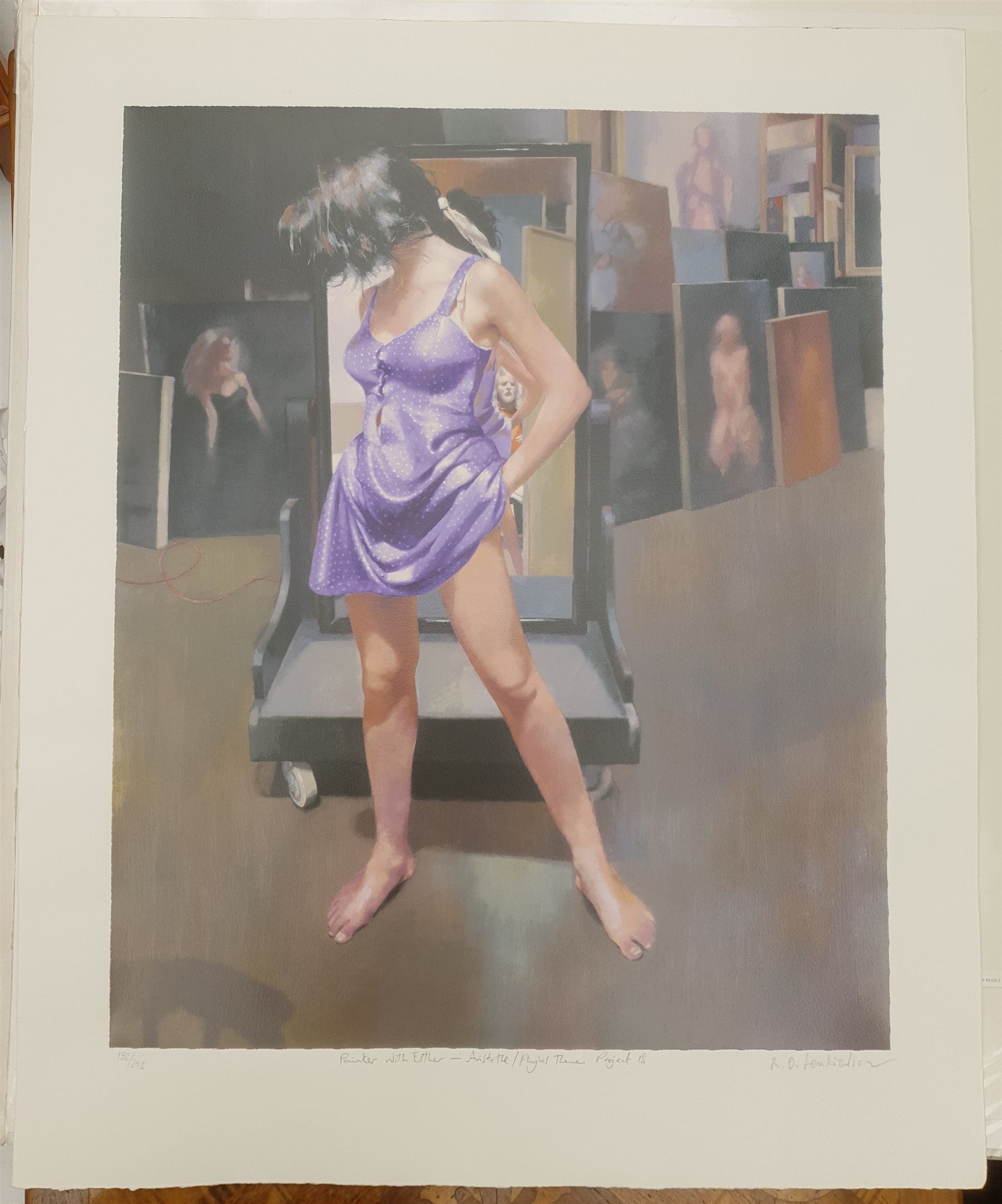 Robert Oscar Lenkiewicz (British 1941-2002): 'Esther Rear View - St Anthony Theme - Project 18', limited edition colour print signed titled and numbered 118/275 in pencil 74cm x 62cm with full margins (unframed)