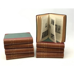  Wilson & Hammerton: The Great War. Thirteen volumes in eight. 1914 - 1919. Profusely illustrated. Uniformly bound in half red cloth with green boards (8)  
