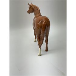 A Beswick figure modelled as a chestnut horse, probably model 1771, H19cm 