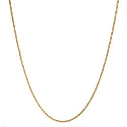 18ct gold twist necklace, stamped 750