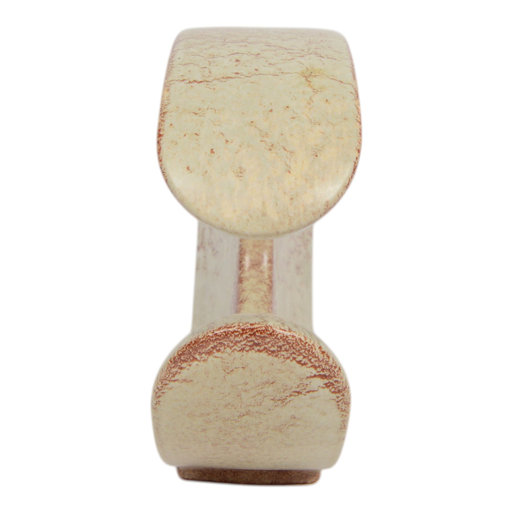 Mid century Bertoncello vase designed by Robert Rigon, of abstract design with Screziato Havana glaze, H23cm