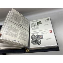 Three albums of 'The 50th Anniversary World War II Commemorative Covers Collection', housed in the official Danbury Mint folders