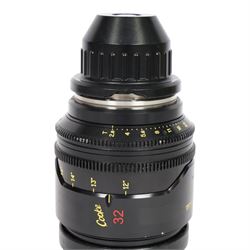 Cooke Mini S4/i 32mm T2.8 prime lens with PL mount, serial no. 8032-0714, with front and back lens caps