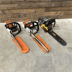 Stihl MS260, Stihl MS026,  Talon MS40A petrol chainsaws
