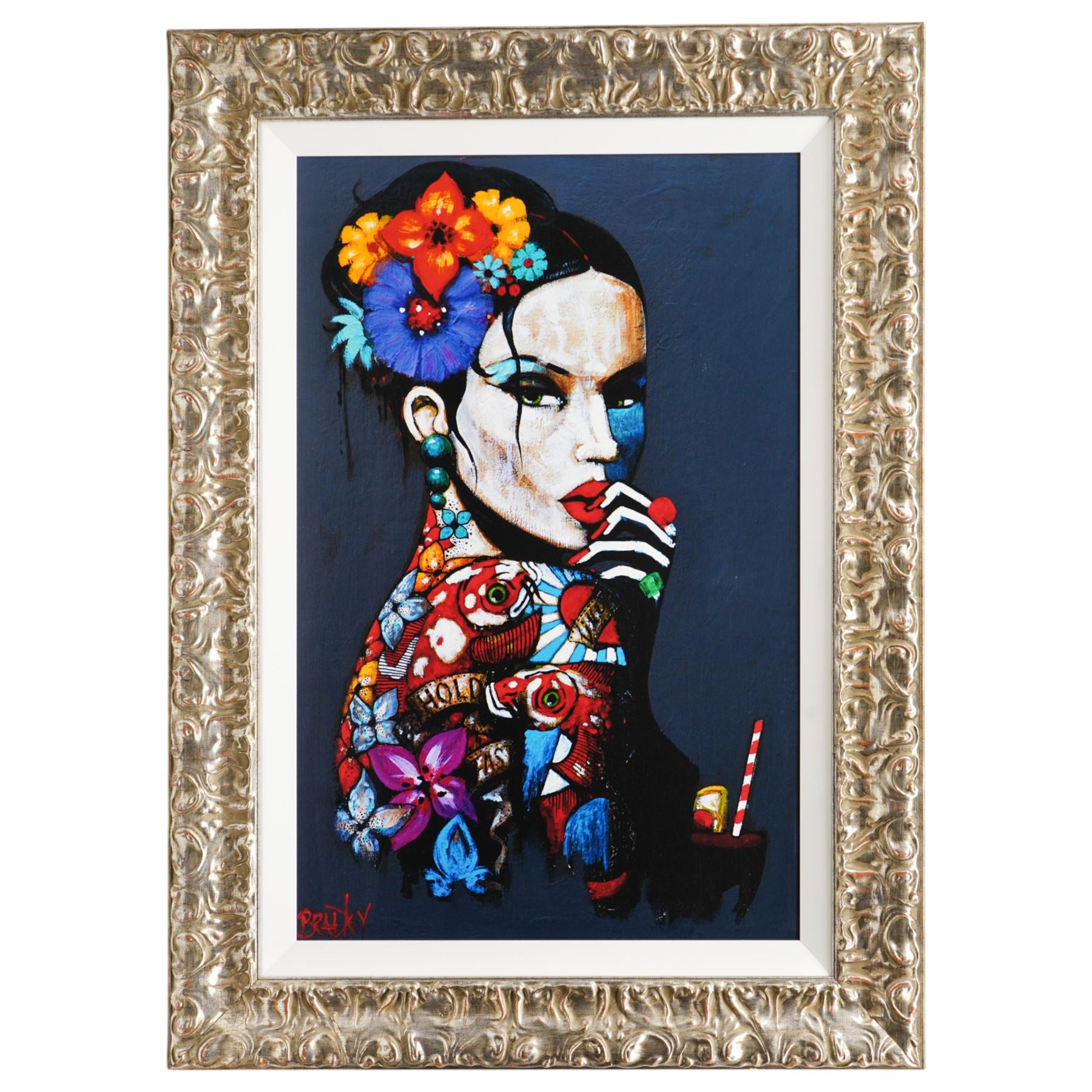 Terry Bradley (Irish 1965-): 'Cocktail Hour', limited edition colour giclee on canvas signed and numbered 141/250 in pencil verso, together with certificate of authenticity 90cm x 58cm