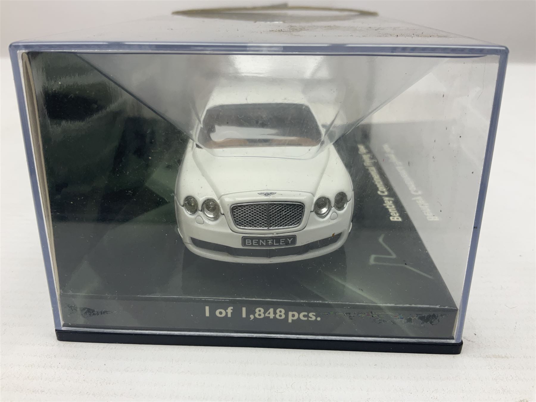 Nine Paul's Model Art 'Minichamps' 1:43 scale die-cast models - six boxed Bentleys and two unboxed Bentleys; and a Bedford estate van (9)