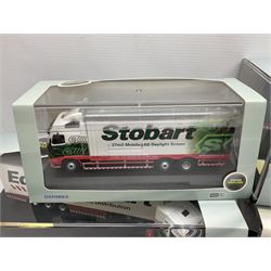 Oxford Die-Cast Eddie Stobart - nine various lorries in the Oxford Haulage series including special and limited editions; all in perspex display cases and boxes (9)