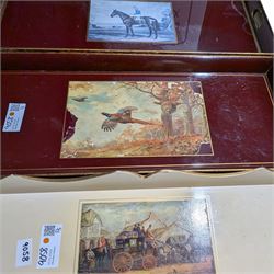 Various wooden and lacquer trays, curtain loops, etc, in one box
Provenance: from the Kirkham Hall estate. 