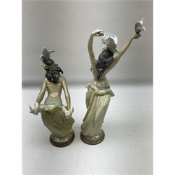 Two Lladro figures, comprising Momi no 1529 and Mahlia no 1531, both with original boxes, both year issued 1987, year retired 1989, largest example H29cm