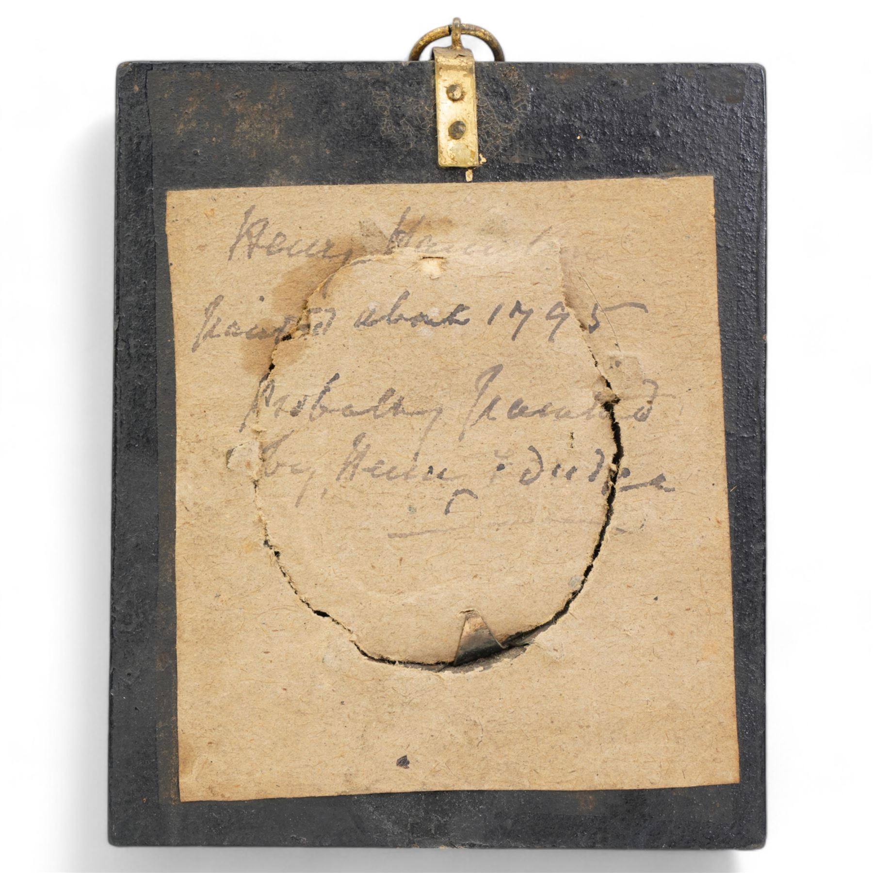 Attrib. Henry Edridge (British 1768-1821): Portrait of 'Henry Hamilton' (Irish c.1780-1850) Wearing a Blue Jacket, miniature watercolor on ivory inscribed and dated c.1795, 8cm x 6cm
Provence: direct from the family of the sitter.
Notes: Henry Hamilton was the son of the Irish politician Sackville Hamilton (1732-1818), and grandson of The Honorable Henry Hamilton (1692-1743). This item has been registered for sale under Section 10 of the APHA Ivory Act