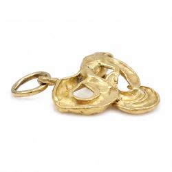 24ct gold snake pendant