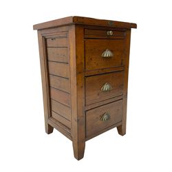 The Irish Coast Collection - hardwood three drawer bedside chest, with brushing slide
