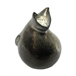 20th century Dansk silver plated paperweight in the form of a stylised cat, with mark to base, H5.5cm