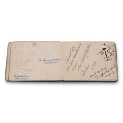 1930s autograph book containing various signatures from theatre performers and musicians, including Douglas Wakefield, Dorothy Langley, Phyllis Robins, Billy Scott-Coombes, Alfredo, etc 