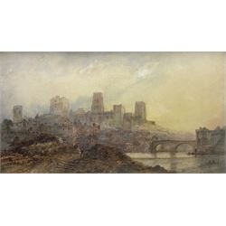 Paul Marny (French/British 1829-1914): Durham Castle and Cathedral, watercolour signed 49cm x 90cm 
Provenance: in the same family ownership for three generations.