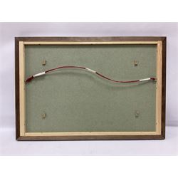 Large Fossilised fish in matrix (Knightia alta), age; Eocene period, location; Green River Formation, Wyoming, USA, in frame, fish L42cm, frame H49cm, L72cm