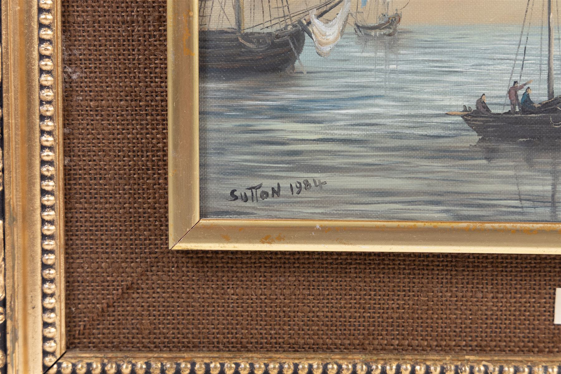 Keith Sutton (British 1924-1991): 'Malabar - Blackwall Frigate' and 'Royal Sovereign', two oils on canvas board signed and dated 1984 and 1985, in matching frames, 50cm x 40cm