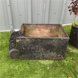 Pair of cast iron rectangular planters  - THIS LOT IS TO BE COLLECTED BY APPOINTMENT FROM DUGGLEBY STORAGE, GREAT HILL, EASTFIELD, SCARBOROUGH, YO11 3TX